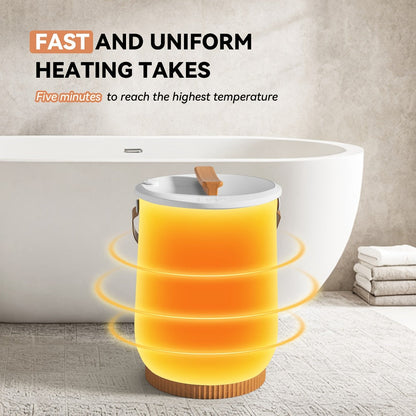 20L Digital Towel Warmer Bucket with LED Display, Four Timer Settings, Child Lock and White Finish