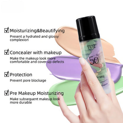 BB Cream Barrier Cream Set 4pcs Tri-Color Light Texture Natural Finish Anti-Smudge Glycerin for Makeup, Travel and Everyday Vanity Use