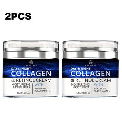 Collagen Face Cream with Retinol Hyaluronic Acid Day Night Deeply Nourishing Wrinkle Skin Care for Women Men All Skin Types 50ml 100ml