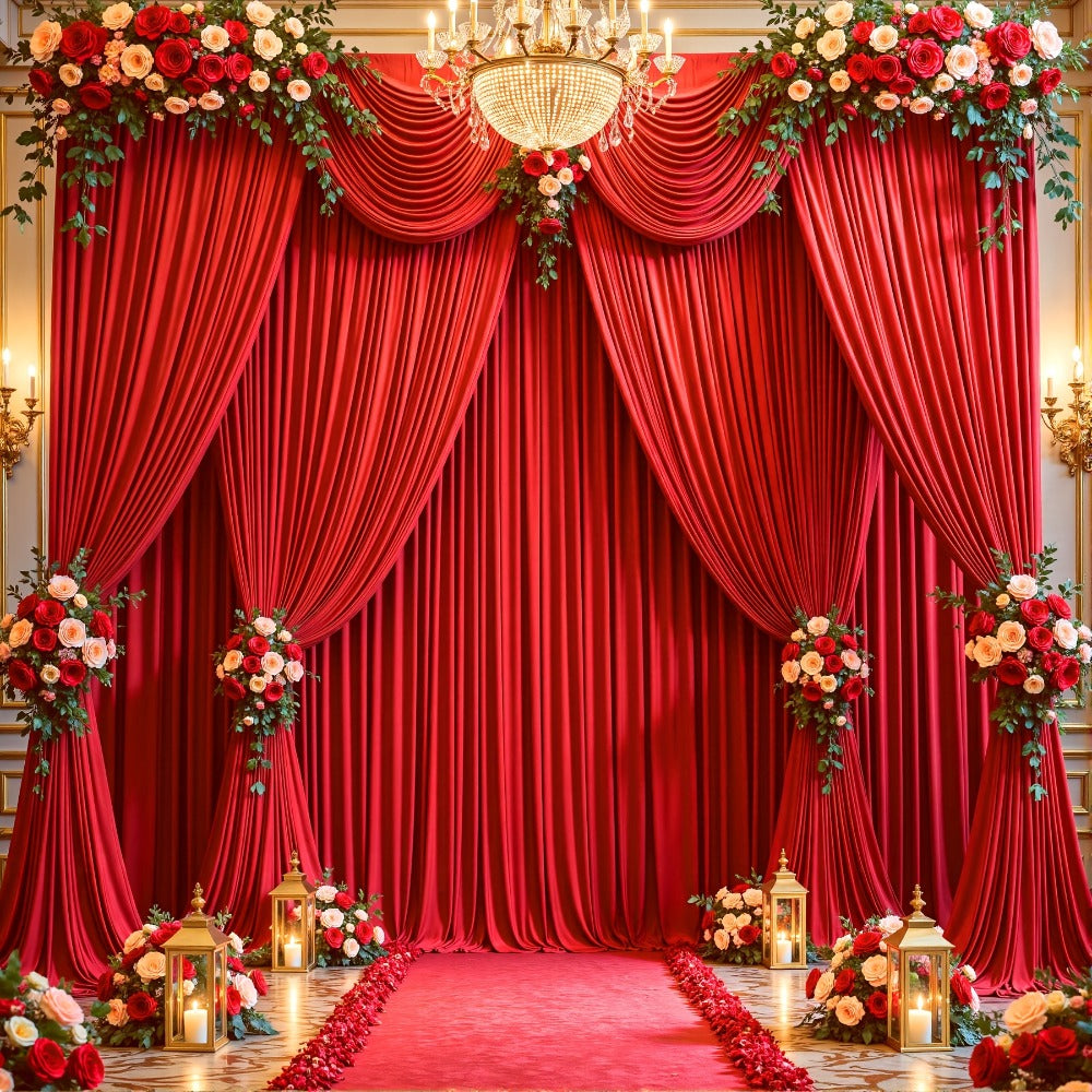 4-Pack 5x10ft Elegant Spandex Photography Backdrop | Wear-Resistant, Wrinkle-Free, Soft & Opaque Party Decoration Banners for Weddings
