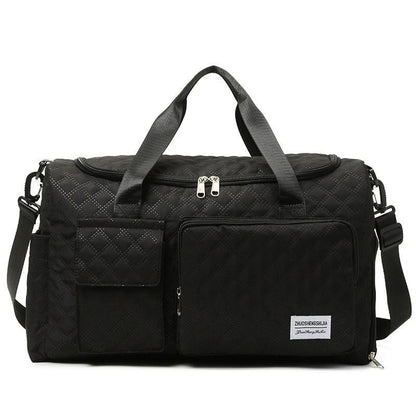 Sports Duffel Bag with Dry Wet Separation – Large Capacity Gym Travel Bag, Double-Sided Compartments, Shoulder & Crossbody Carry