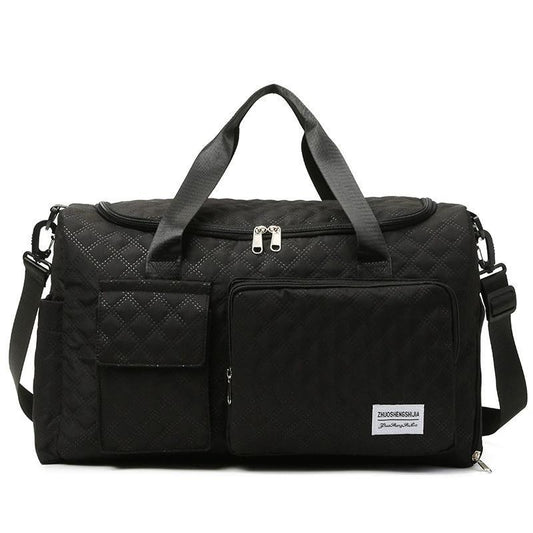 Sports Duffel Bag with Dry Wet Separation – Large Capacity Gym Travel Bag, Double-Sided Compartments, Shoulder & Crossbody Carry