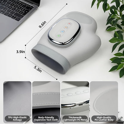 Hand Massager with Heat & Air Pressure, 3D Shiatsu Kneading 6 Modes Rechargeable Portable Hand Massager for Arthritis Pain