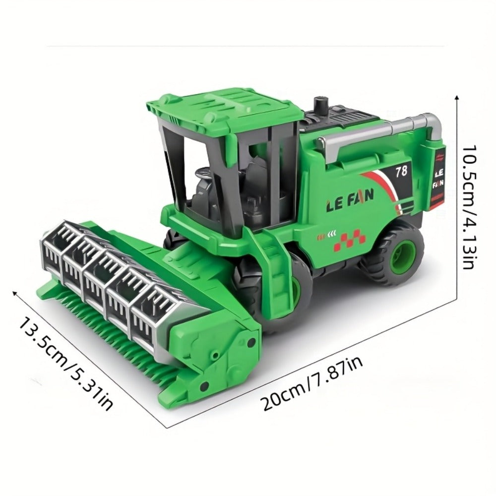 Wheat Harvester Toy Car Inertia Friction Powered Agricultural Vehicle Simulation Model for Kids Boys Girls Ages 3+