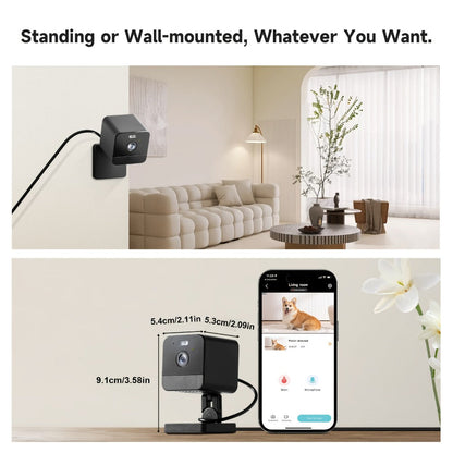 Indoor Security Camera 4-Pack with Dual-Band WiFi, Color Night Vision, Two-Way Audio and Multiple Storage Options