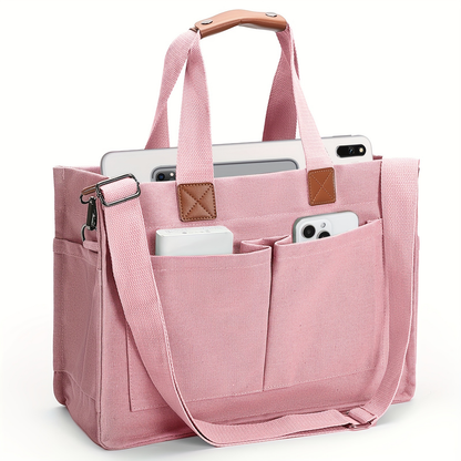 Large Utility Tote Bag for Women with Multiple Pockets, Adjustable Strap and Small or Large Sizes