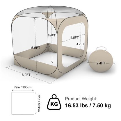 Pop Up Bubble Tent Clear Pod for Garden, Patio and Yard Use, with the Listed Configuration