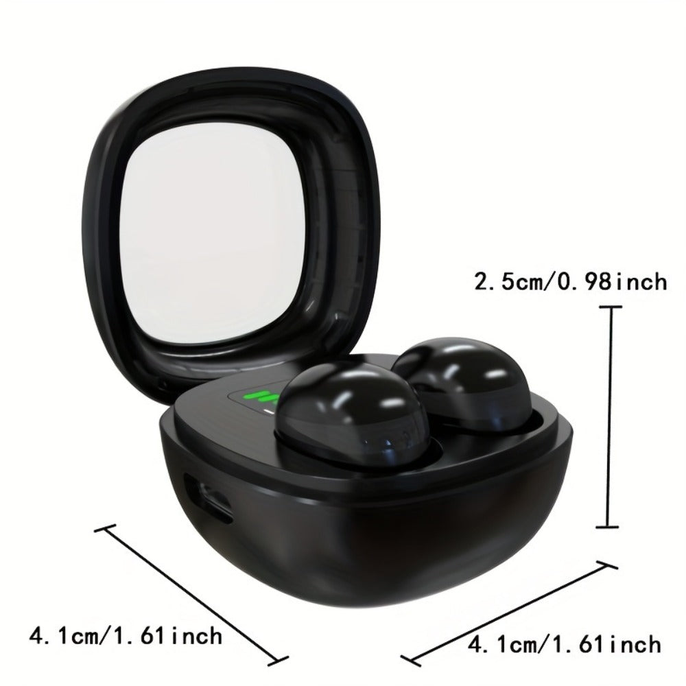 Wireless Earbuds Ultra-Small In-Ear with Touch Control, Built-In Mic and LED Case in Three Colors