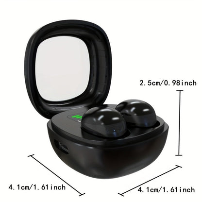 Wireless Earbuds Ultra-Small In-Ear with Touch Control, Built-In Mic and LED Case in Three Colors