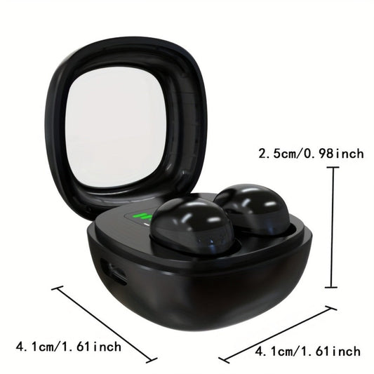 Wireless Earbuds Ultra-Small In-Ear with Touch Control, Built-In Mic and LED Case in Three Colors