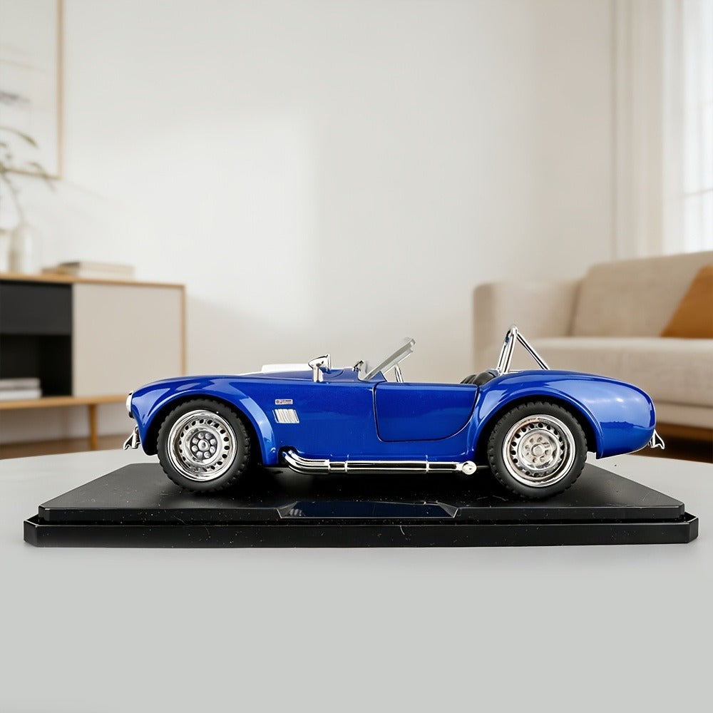 Shelby Cobra 1:22 Scale Zinc Alloy Diecast Model Car, Collector-Grade Exhibition-Quality Replica with Openable Doors