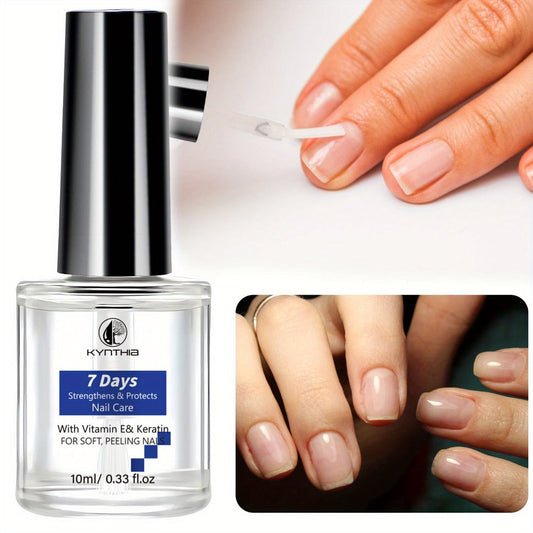 Nail Strengthener Oil Vitamin E Keratin 10ml 7-Day Anti-Breakage – Nail Care Serum with Hyaluronic Acid & Jojoba Oil for Soft Peeling