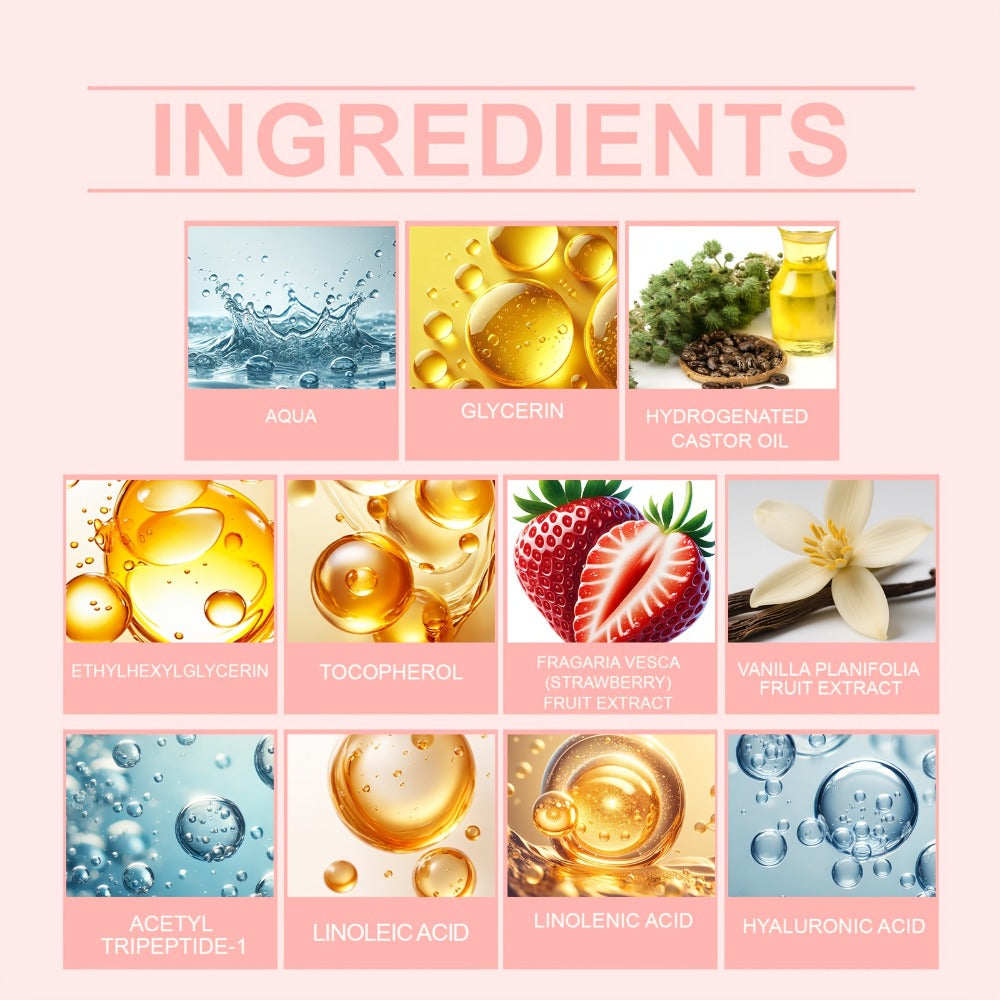Post-Shave Hair Removal Oil for Women, Strawberry Scent, Hyaluronic Acid & Linolenic Acid, Skin Softener
