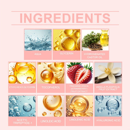 Post-Shave Hair Removal Oil for Women, Strawberry Scent, Hyaluronic Acid & Linolenic Acid, Skin Softener