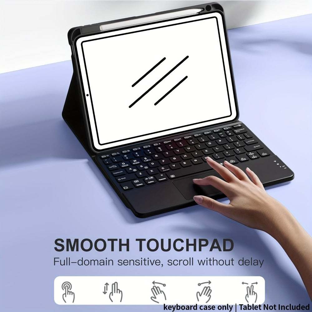 Blue Detachable Backlit Keyboard Folio for iPad 11th Gen A16 or 10th Gen 10.9-Inch with Pencil Holder