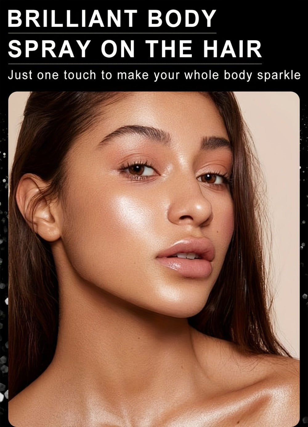 Glitter Spray for Hair & Body Quick Dry Shimmer Spray – High-Gloss Body Glitter for Face Lips Eyes Skin Festival Rave Party Photoshoot