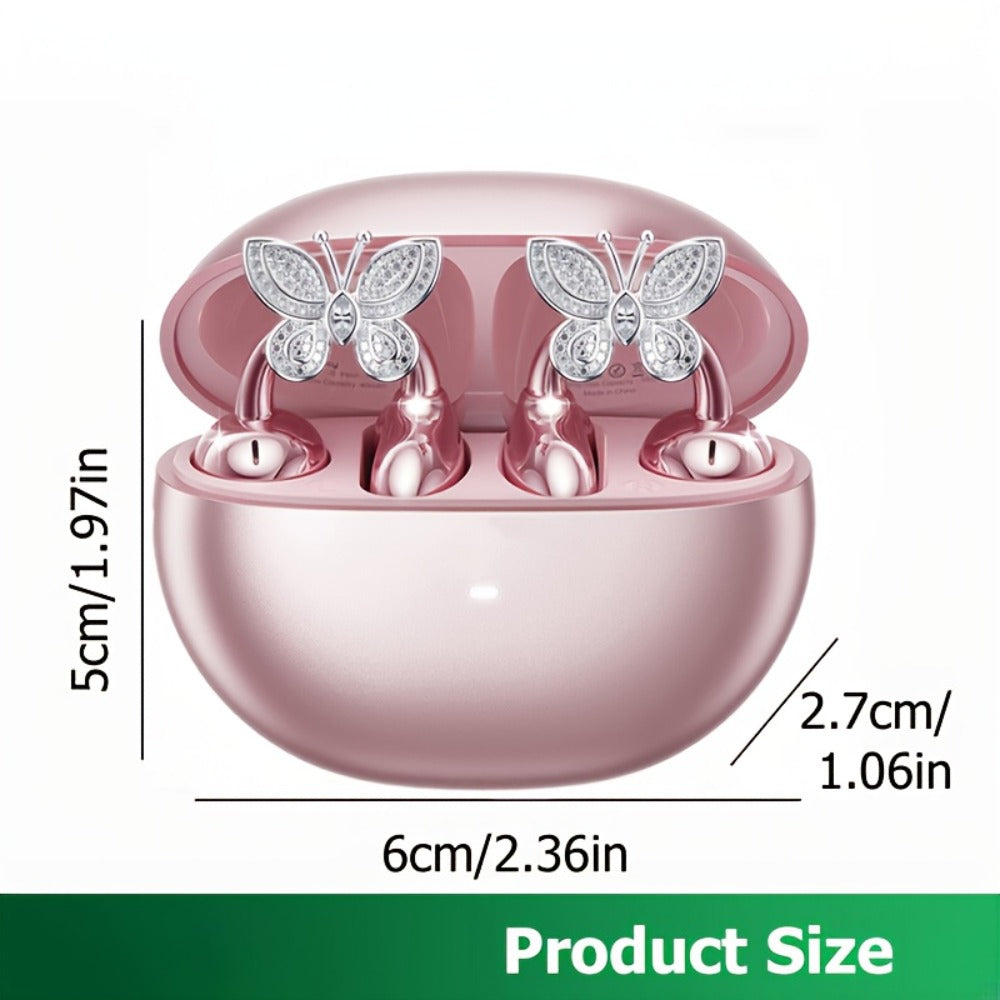 Clip On Wireless Earbuds Open Ear Bluetooth Headphones with Detachable Gemstone Earrings ANC for an Everyday Personal Care Routine