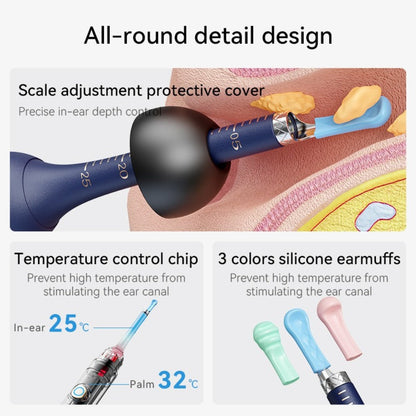 Upgraded 1080P Ear Wax Removal Tool with Camera & Storage Case – LED Light, iOS & Android Compatible, Complete Ear Cleaning Kit