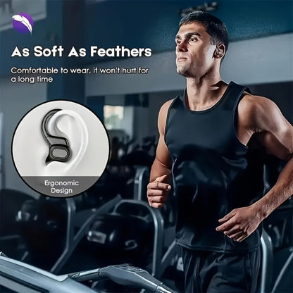 Wireless Earbuds Bluetooth 5.4 with LED Screen Case, Condenser Mic and Auto Pairing in Black