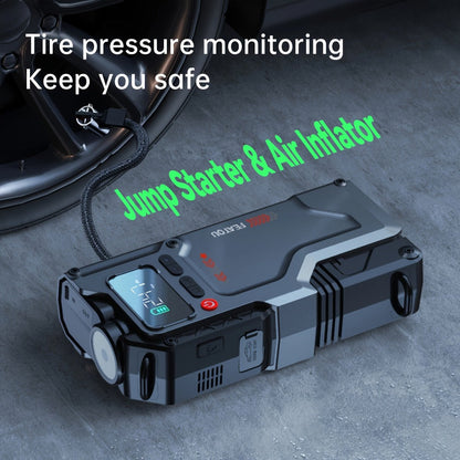 6000A/8000A Jump Starter with 150PSI Air Compressor – 7-in-1 Jump Box with Digital Tire Inflator, Portable Car Battery Charger for 12V
