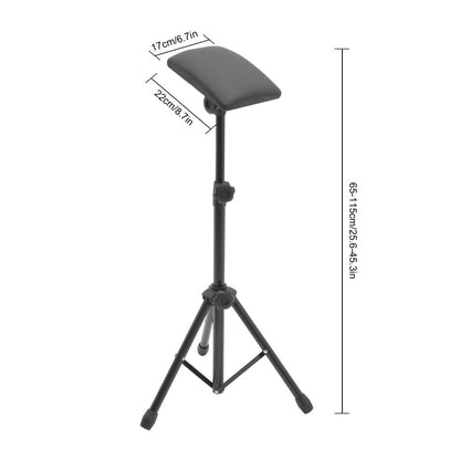 Tattoo Armrest Stand Adjustable Tripod with 15 Disposable Pads & 10 Gloves – 180° PU Padded Arm Leg Rest Portable Collapsible Support