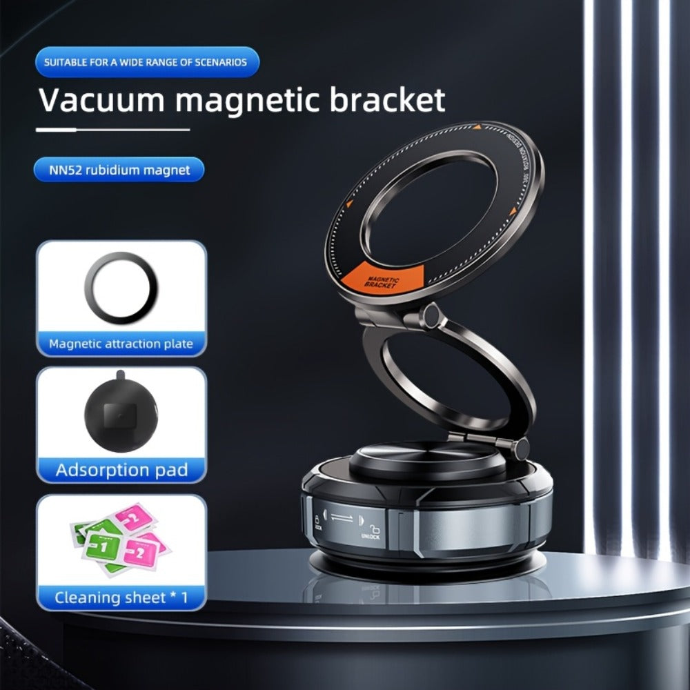 Magnetic Car Phone Holder 22 N55 Magnets 2400gf Force & 78LB Suction – 360° Adjustable Aluminum Alloy Mount with Cooling Vent Design |