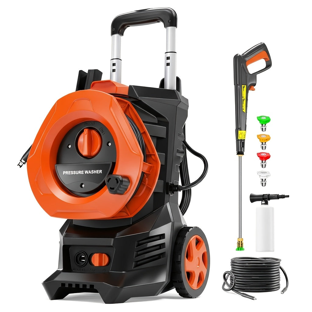 Pressure Washer Electric 4800PSI MAX 2.8 GPM, 25FT Hose, Foam Cannon & 4 Nozzles, Metal Construction Power Washer for Cars