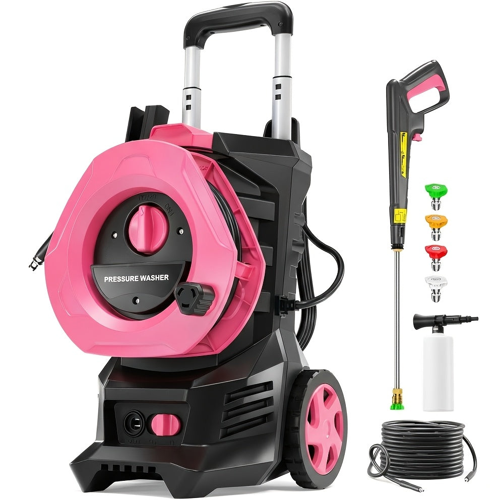 Pressure Washer Electric 4800PSI MAX 2.8 GPM, 25FT Hose, Foam Cannon & 4 Nozzles, Metal Construction Power Washer for Cars