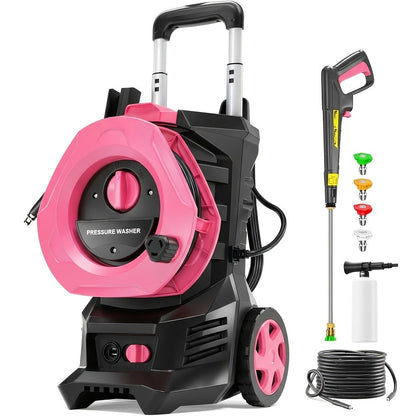 Pressure Washer Electric 4800PSI MAX 2.8 GPM, 25FT Hose, Foam Cannon & 4 Nozzles, Metal Construction Power Washer for Cars