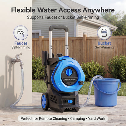 Pressure Washer Electric 4800PSI MAX 2.8 GPM, 25FT Hose, Foam Cannon & 4 Nozzles, Metal Construction Power Washer for Cars