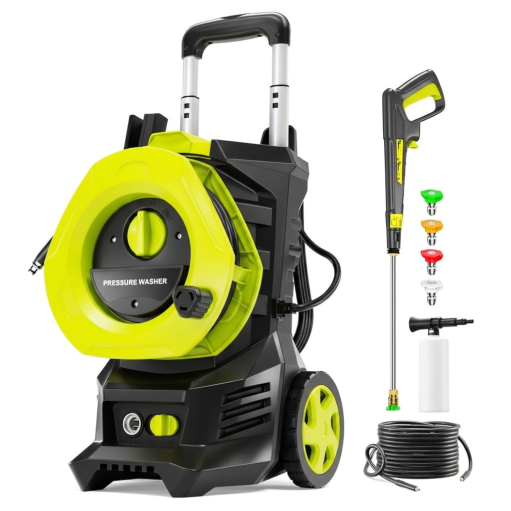 Pressure Washer Electric 4800PSI MAX 2.8 GPM, 25FT Hose, Foam Cannon & 4 Nozzles, Metal Construction Power Washer for Cars