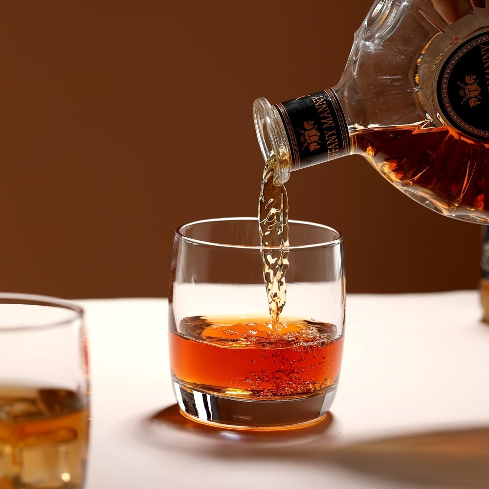 Whiskey Glasses Set of 6, Premium Crystal Bourbon Rocks Glasses 10.5oz, Clear Drinking Glasses for Scotch Cocktail Whisky Juice