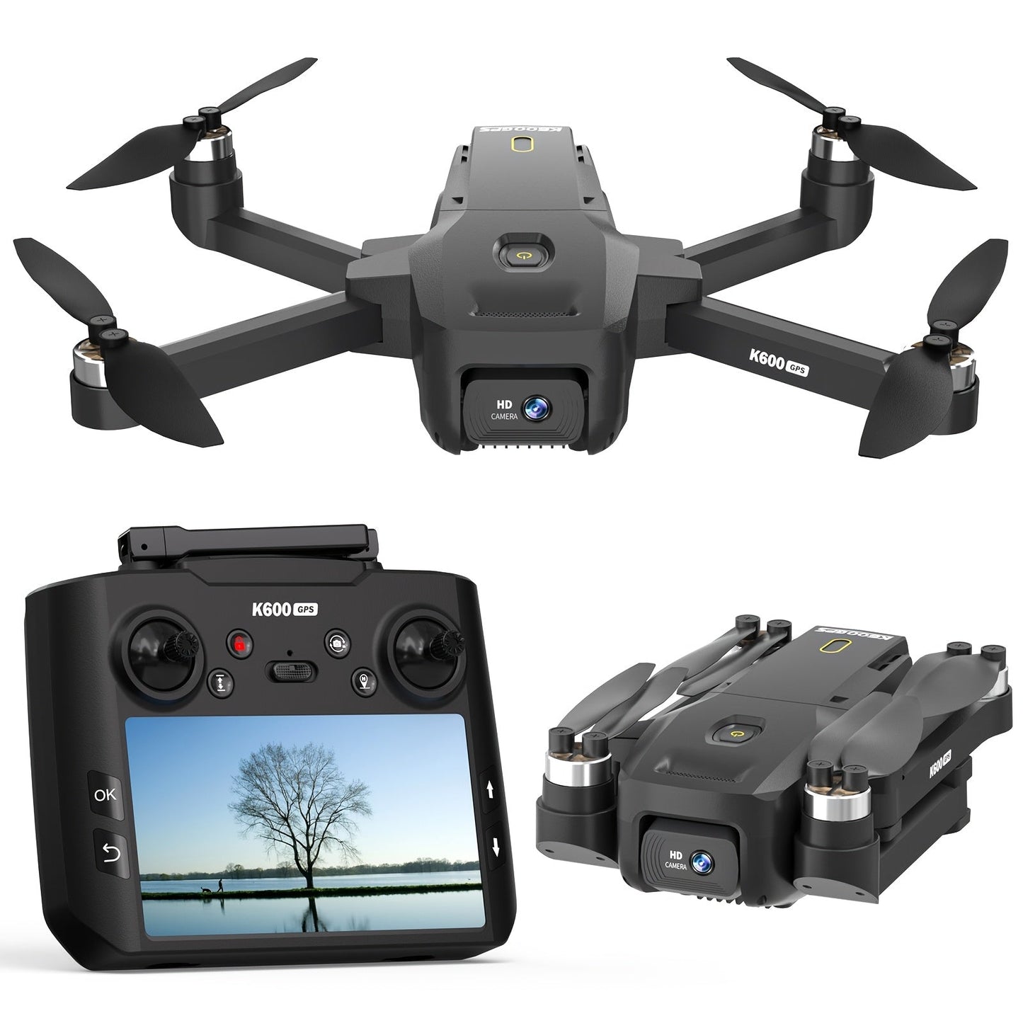 GPS Follow Me Drone Under 250g 4.5 Inch LCD Screen Camera Drone Auto Return with the Listed Color, Size or Set Options for Everyday Use