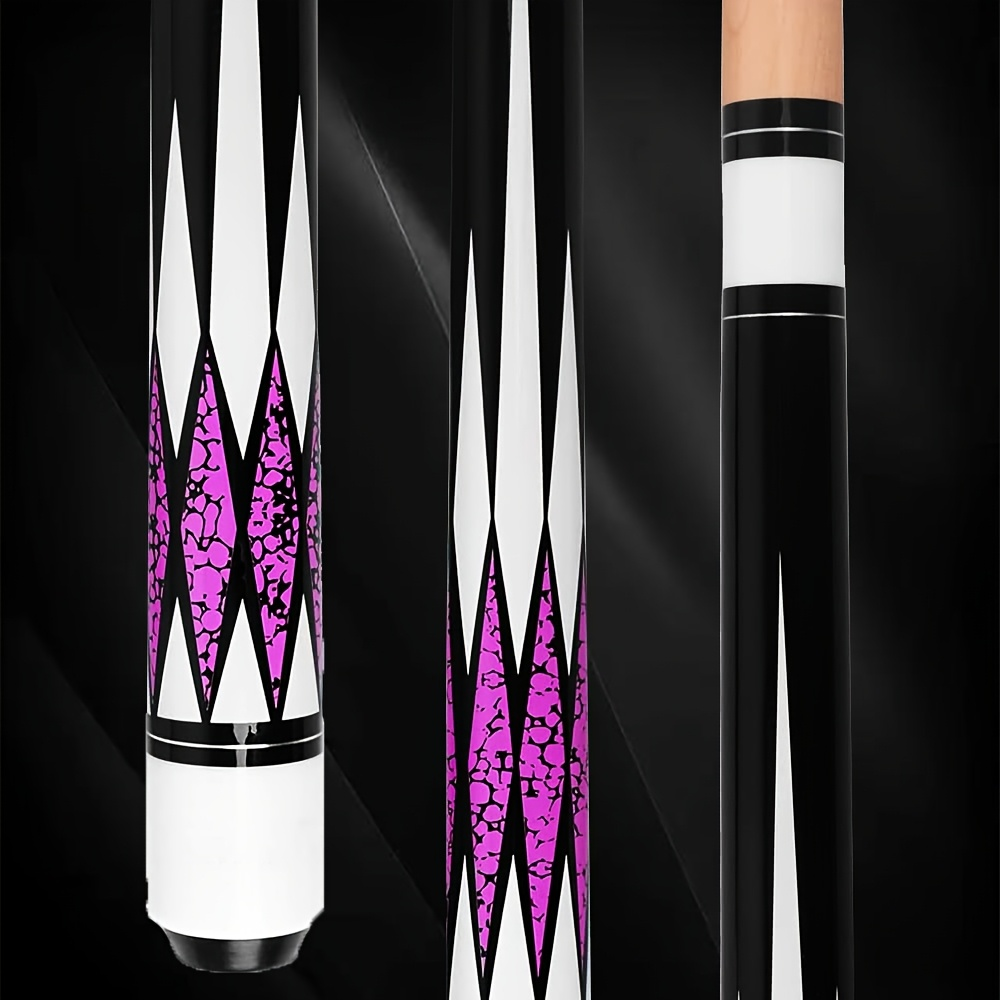 58-Inch Maple Pool Cue with 13mm Tip, Diamond-Style Graphics and Five Colors or Combination Set