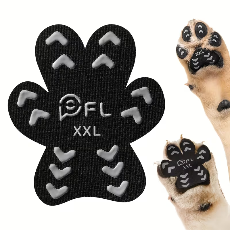 Dog Paw Pads Anti-Slip Sticker Protector 12 Sets 48pcs – Traction Grip Paw Stickers for Senior Dogs on Hardwood Floors