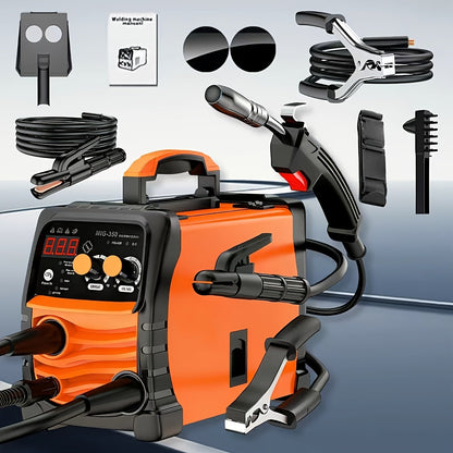 MIG Welder 3-in-1 Welding Machine 110V 105A Gasless MIG Stick ARC Portable Welder Kit with Rubber Case