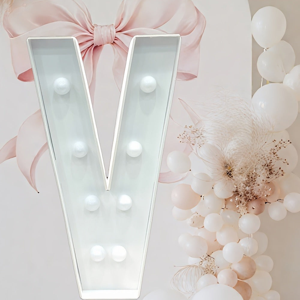 Marquee Letter Lights White LED - 3FT Light Up Letters A-Z for Birthday, Anniversary, Wedding & Party Decor