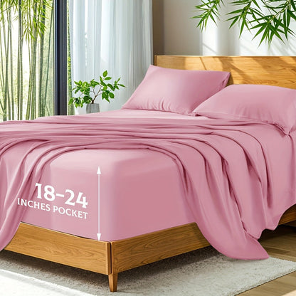 Bamboo Bed Sheets Set Twin Full Queen King for Entryways, Bedrooms and Living Spaces, with the Listed Configuration
