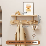 Wood-tone 4 hooks