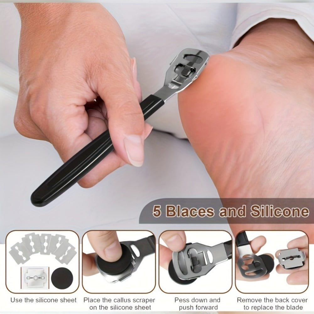 Pedicure Tool Set Stainless Steel Professional Foot Care Kit Dead Skin Callus Remover Nail Cuticle Tools