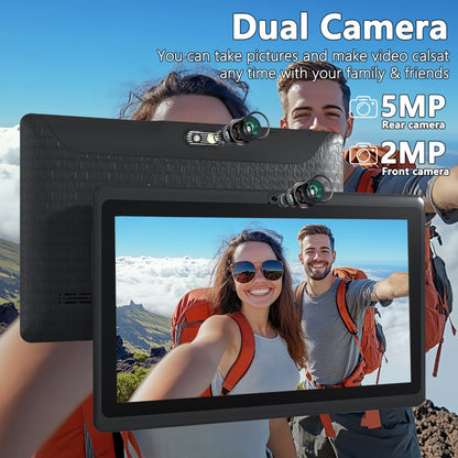Android Tablet 7-Inch with Android 12, 4GB RAM, 32GB Internal Storage, Quad-Core CPU and Dual Cameras