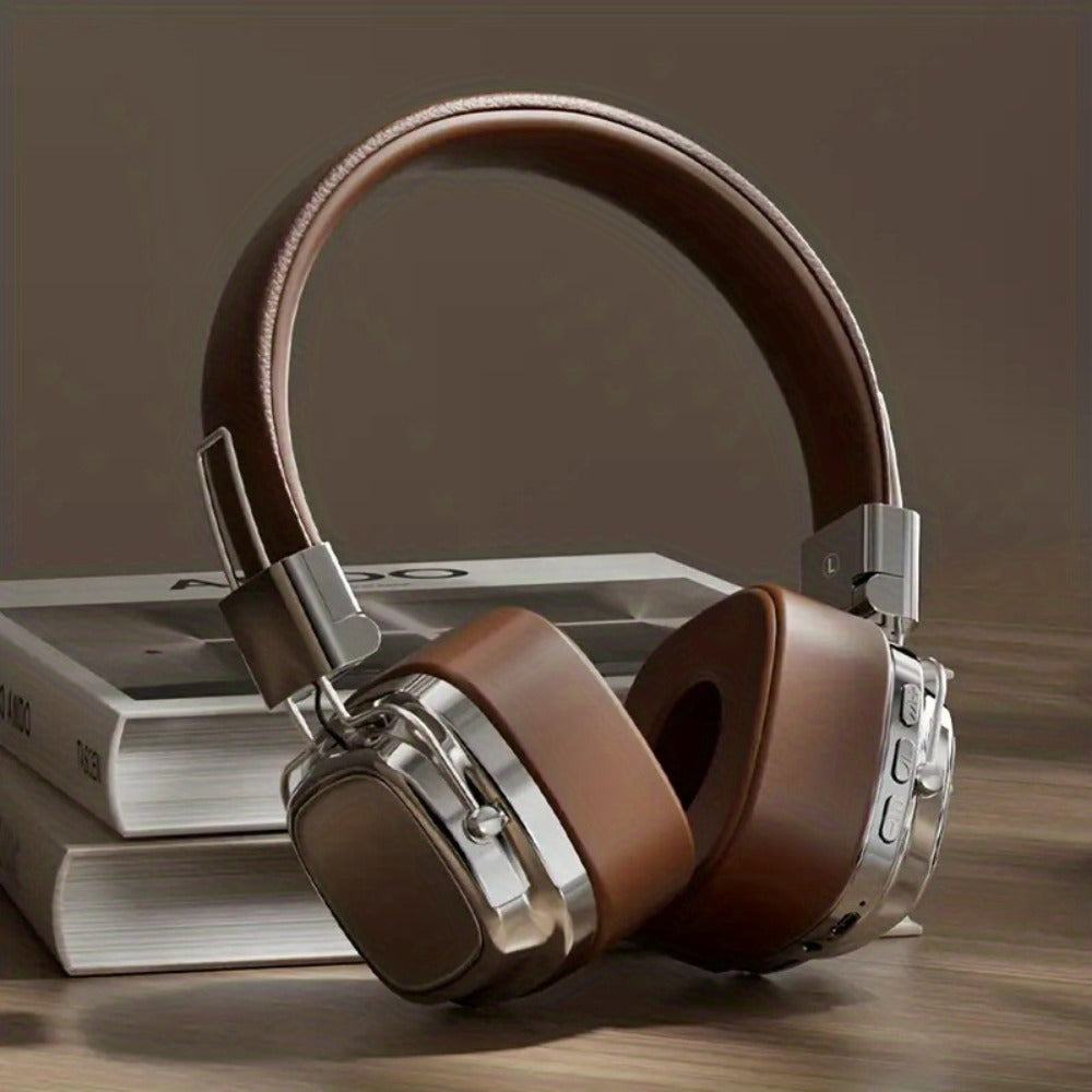 Semi-Open Over-Ear Headphones with Wired and Wireless Modes, Retractable Cable, Type-C Charging and Three Colors
