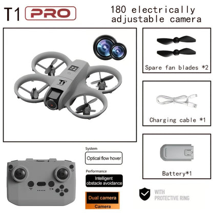 4K RC Airplane Auto Hover Dual Batteries Optical Flow WiFi FPV Camera One-Key Return Roll Anti-Shock Anti-Collision