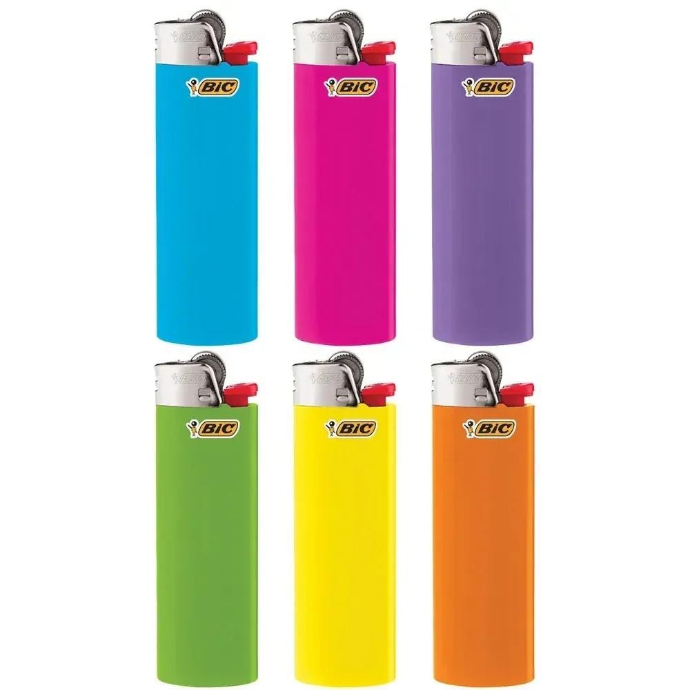BIC Classic Pocket Lighters Bulk, Assorted Colors, Reliable Windproof Flame for Candles Fireplace Camping Grill