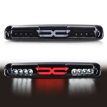 LED Third Brake Light High Mount Stop Lamp for 1999-2007 Chevy Silverado GMC Sierra 1500 2500 3500 HD with Turn Signal & Reverse Light Smoky