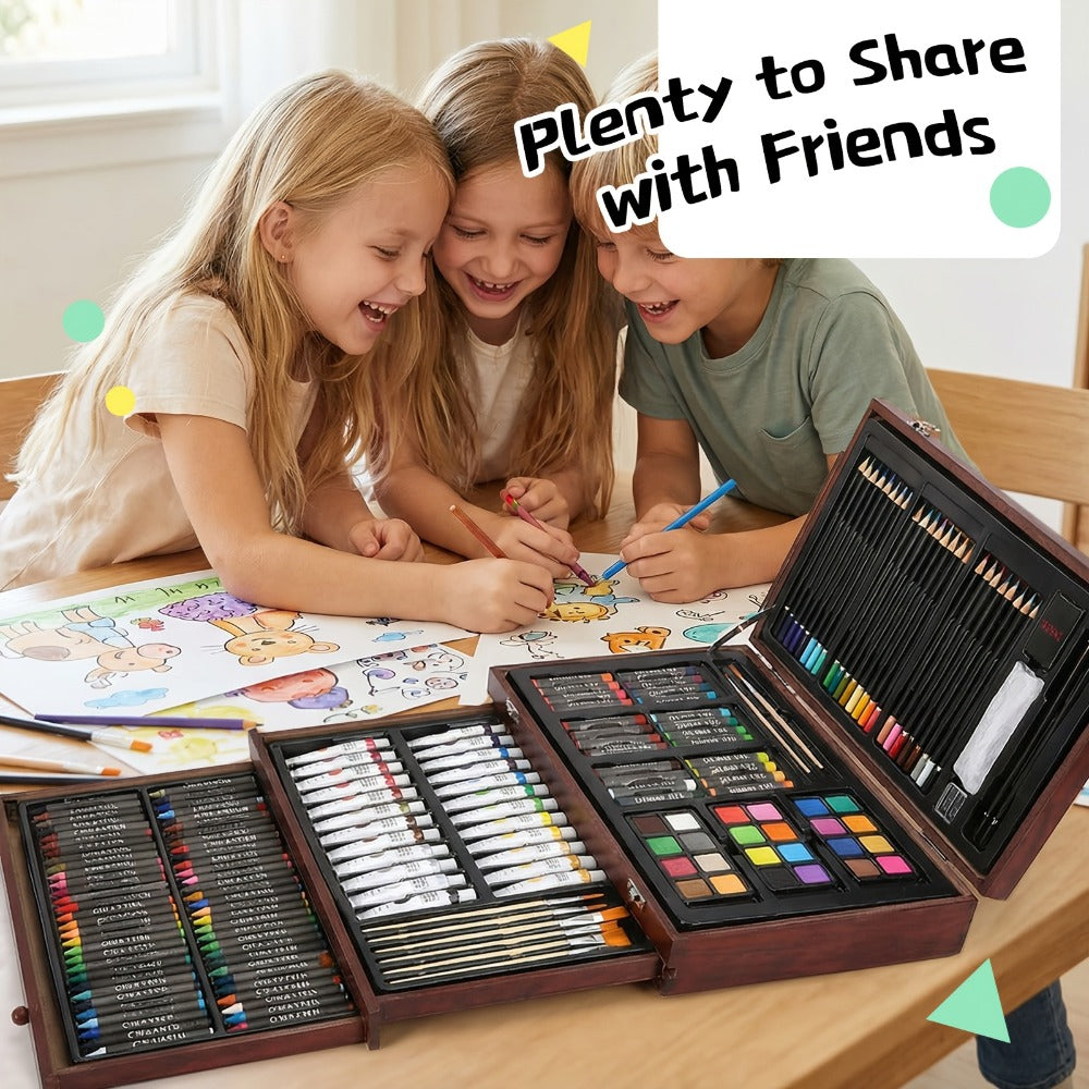 175-Piece Deluxe Art Set in Wooden Case with the Listed Color, Size or Set Options for Everyday Use