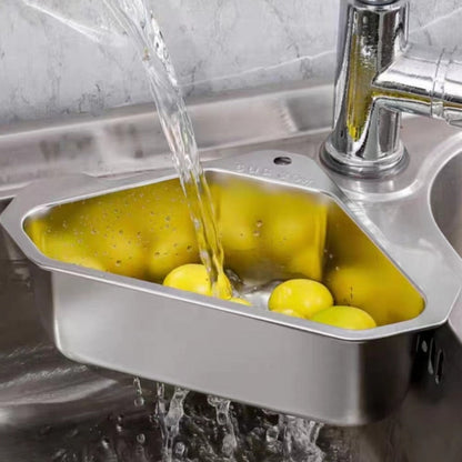 Kitchen Drain Strainer Basket 304 Stainless Steel Triangular Corner Sink Filter, for Home Plumbing Maintenance and Repair