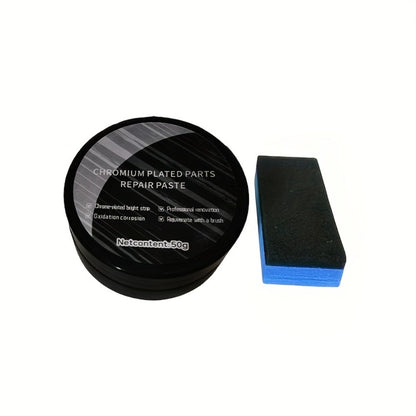 Chrome Trim Repair & Polishing Paste – Car Chrome Restorer for Door Handles, Emblems & Bright Strip Refurbishment