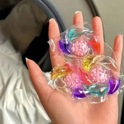 Laundry Detergent Pods, 50-Count Pack in a Clear Handled Storage Tub with Multicolor Pod Design