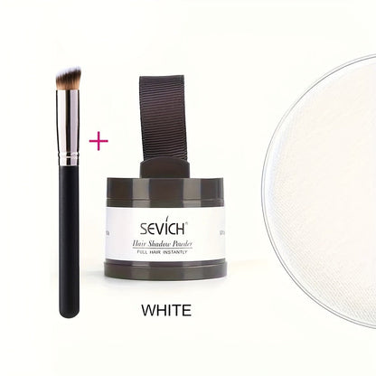 Thinning Hair Root Coverage Powder with Brush, Instant Hairline Concealer Natural Shadow Effect